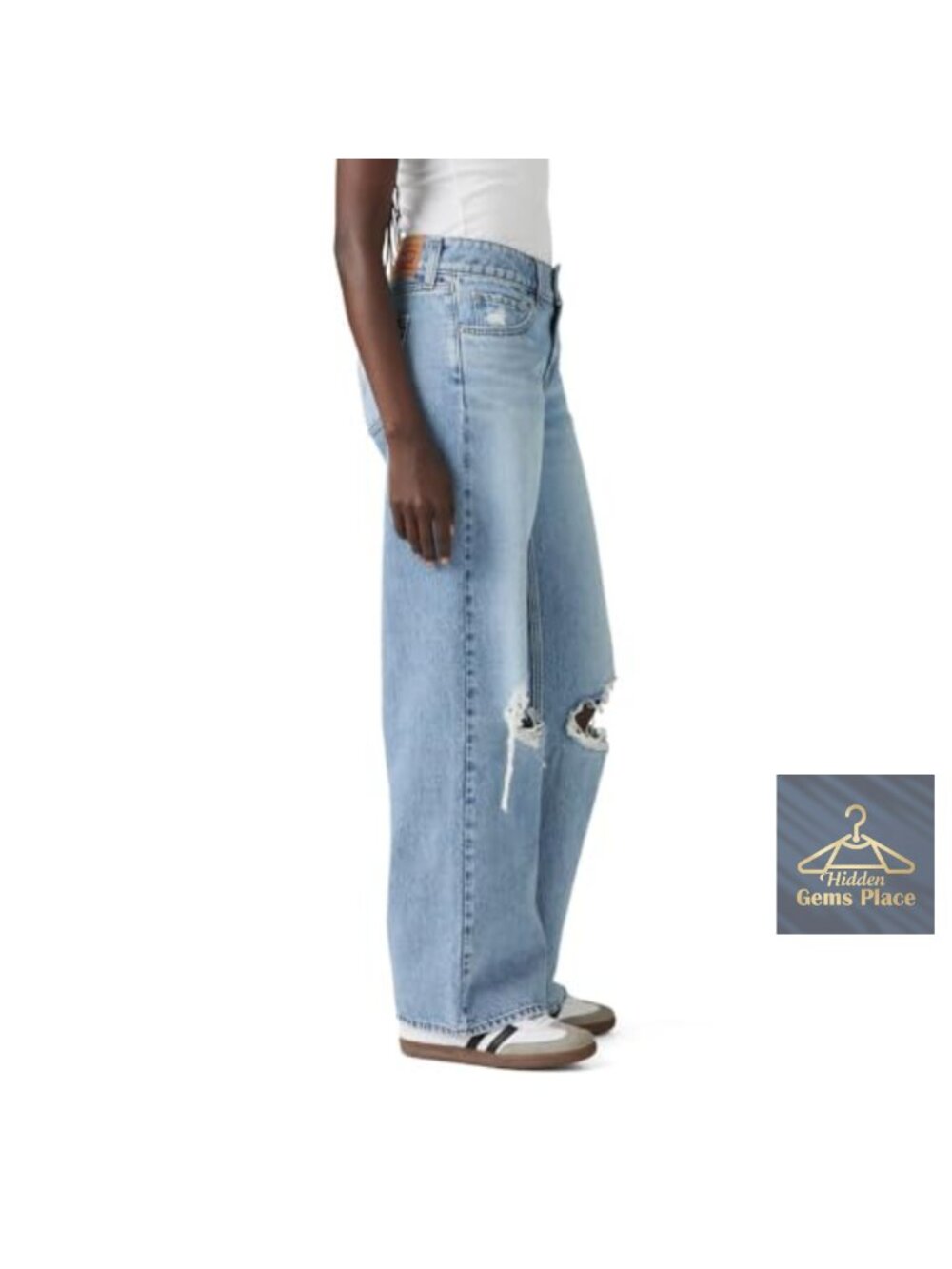 Low Rise Straight Leg Jeans Non-Stretch Cotton 9 1/8" Rise - Picture 2 of 4